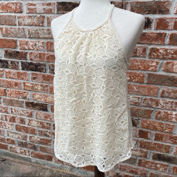 Romeo & Juliet Couture braided strap cream tank top / S / New With Tags - Picture 4 of 16